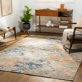 thumbnail image 1 of Pisa Orange/Blue 6'7" x 9' Modern Rectangle Area Rug, 1 of 6