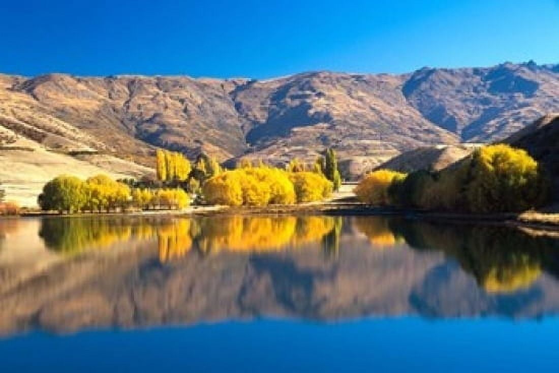Pisa Range and Lowburn Inlet Lake Dunstan near Cromwell Central Otago Canvas Art - David Wall DanitaDelimont (18 x 12)