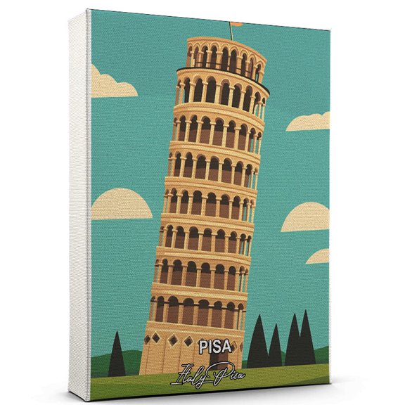 Pisa Travel Canvas Wall Art Italy Pisa Canvas A Scenic Artwork That Evokes Calmness, Wanderlust, and Connection with the World