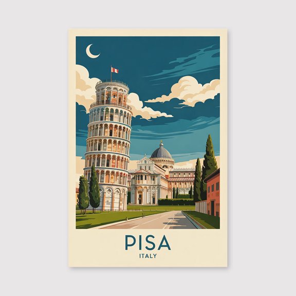 Pisa Travel Print Canvas Wall Art, Pisa Wall Hanging Home decor Pisa Canvas Art, Italy Art Canvas Pisa Print Canvas Pisa Travel Canvas Canvas-1WN4086