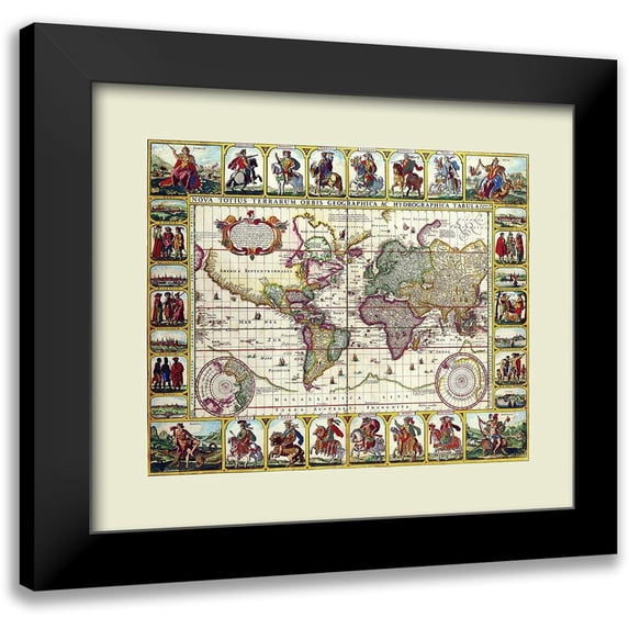 Piscator 23x20 Black Modern Framed Museum Art Print Titled - World - Piscator