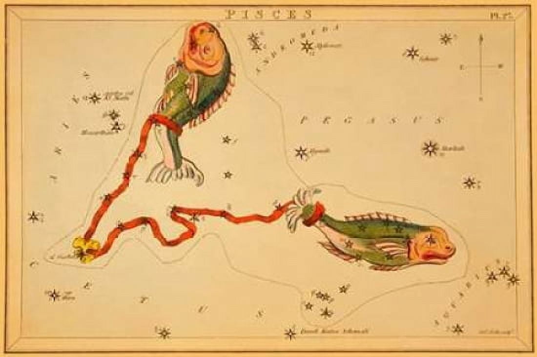 Pisces 1825 Canvas Art - Jehoshaphat Aspin (12 x 18)