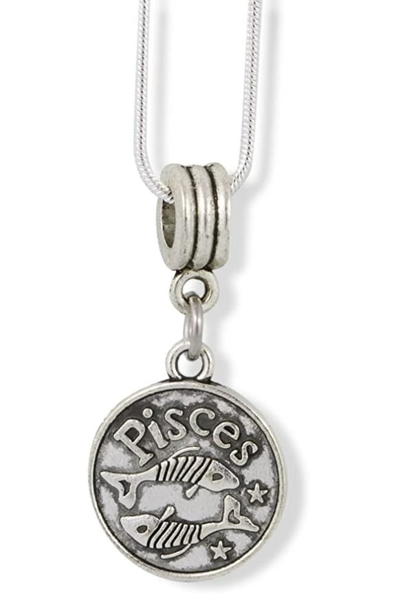 Pisces Charm Snake Chain Necklace