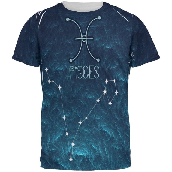 Pisces Constellation Abstract Water All Over Mens T Shirt Multi LG