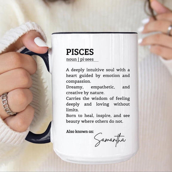 Pisces Definition Mug Astrology Zodiac Coffee Cup