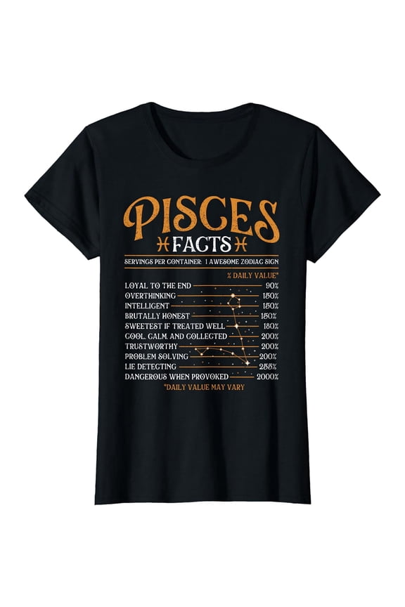 Pisces Facts - Astrology Horoscope Zodiac Sign T-Shirt