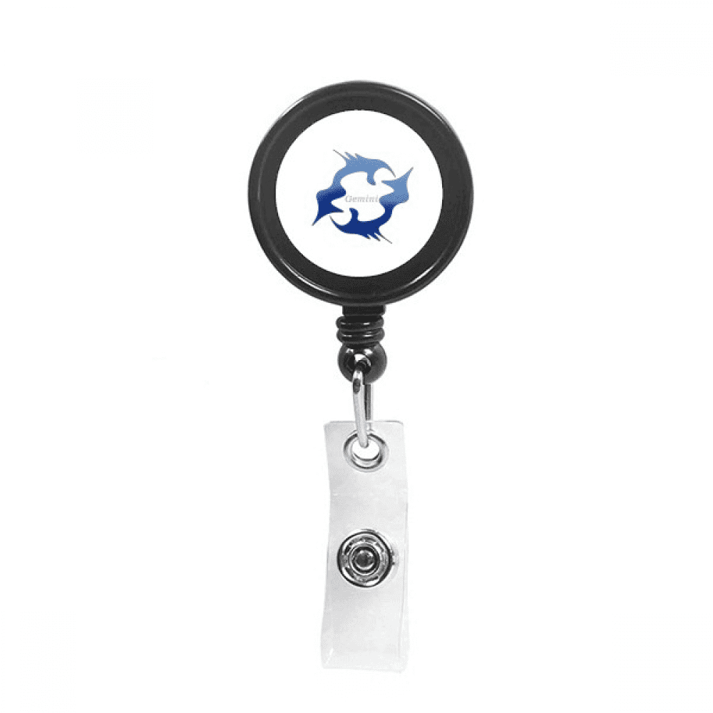 Pisces Fashion Label Art Deco  Fashion Retractable Keychain Badge Holder ID Badge