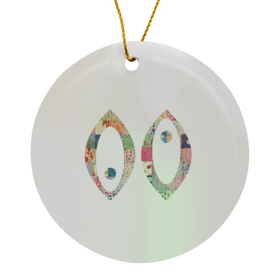3drose, Pisces Fish Colorful Girly Symbol - Pink Pastel Horoscope Zodiac Sign, Circle Porcelain Ornament
