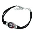 thumbnail image 1 of Pisces Fish Zodiac Sign Horoscope in Space Novelty Suede Leather Metal Bracelet, 1 of 3