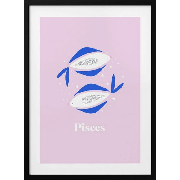 Pisces Framed Art Modern Wall Decor