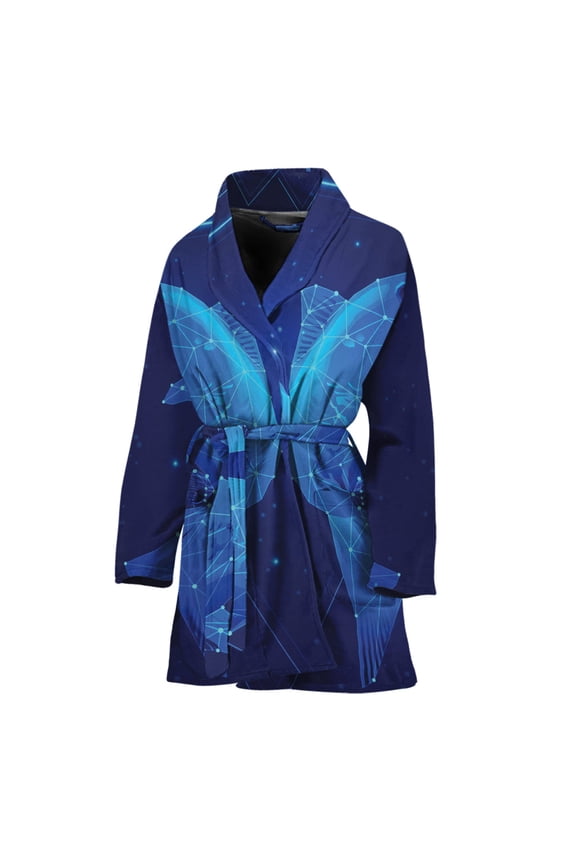 Pisces Horoscope Sign Women Bathrobe One Size Univeral Fits, Zodiac Horoscope Fashion Lightweight Plush Fleece Long Robe For Women