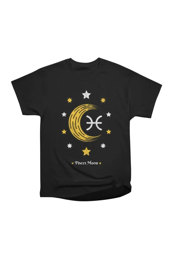 Pisces Moon Astrology Zodiac Sign Natal Chart Horoscope Star Tarot T-Shirt Tee Gift For Hi