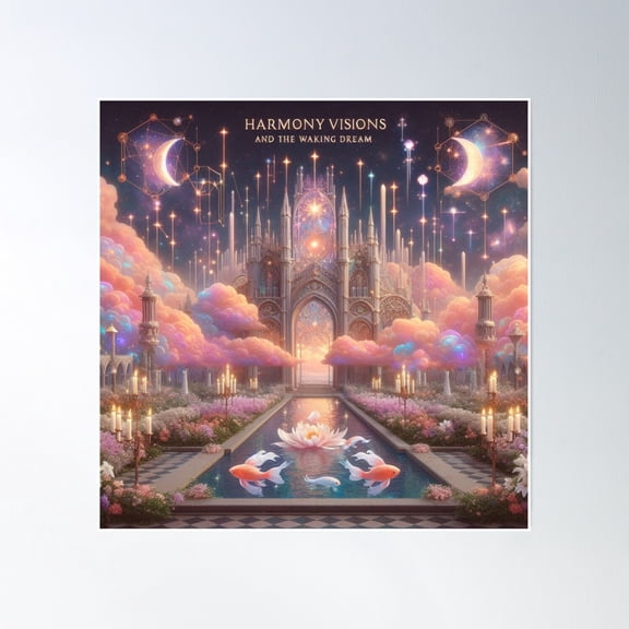 Pisces Moon Poster Wall Art, Modern Wall Decor, 30x30 UNFRAMED