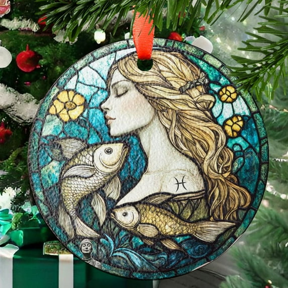Pisces Ornament Zodiac SunCatcher Astrology LightCatcher Pisces Decor Window Hanging Pisces Zodiac Wall Art, 2025, Holiday Decoration, Seasonal 2025, Seasonal Holiday Decor,