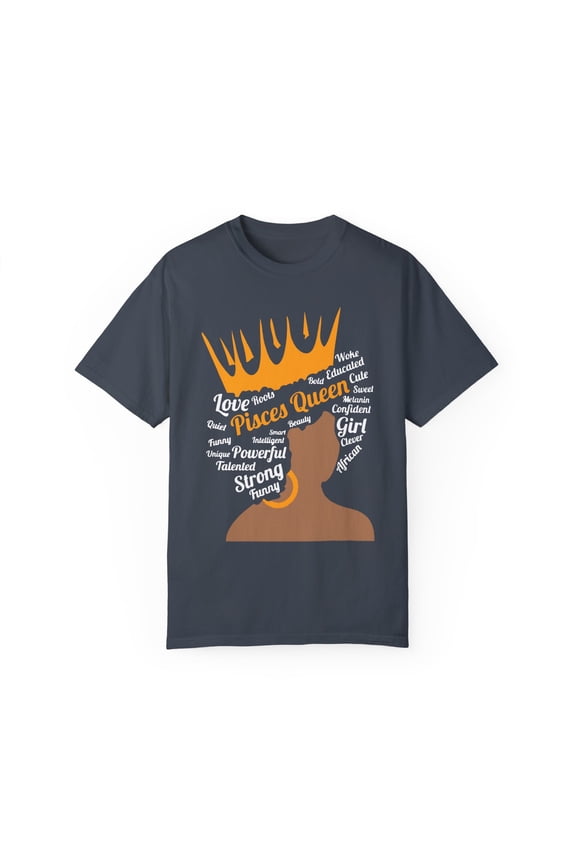 Pisces Queens Astronomer Graphic Gift Cute Astrology Lover Educators Men Women Unisex Garment-Dyed T-shirt