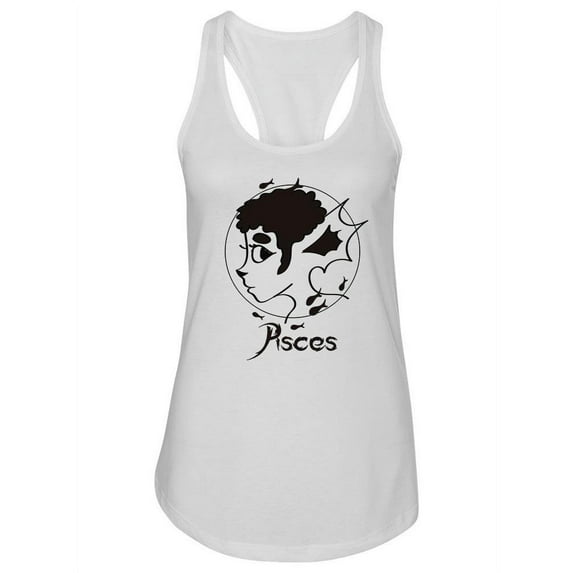 Pisces Sign Doodle Tank Women -Image by Shutterstock, Female x-Small