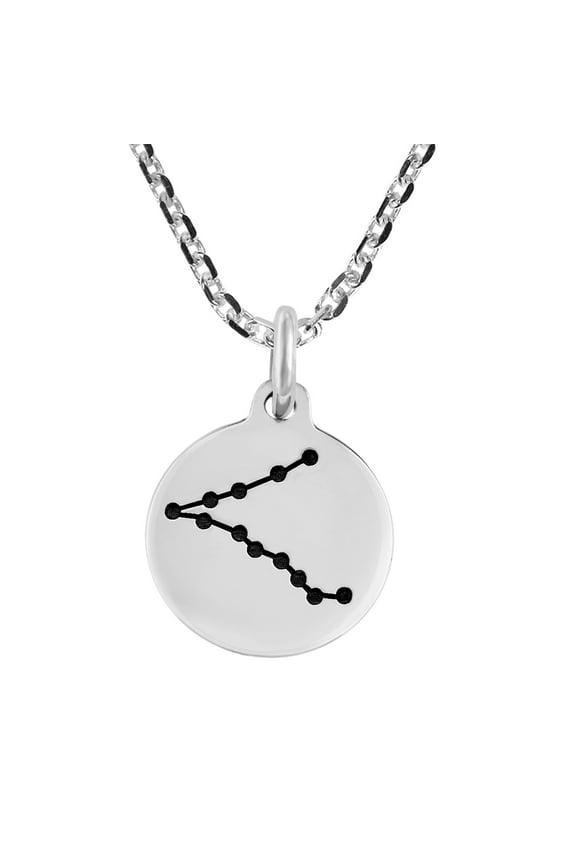 Pisces Star Constellation .925 Sterling Silver Pendant Necklace