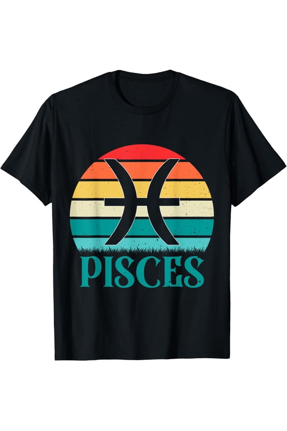 Pisces Sunset Zodiac T-ShirtBrand clothing, men and women can wear, black, white, gifts.