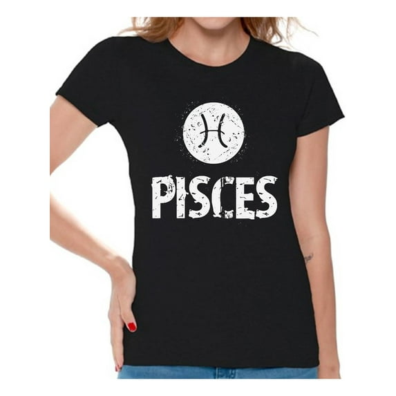 Pisces Tee Shirt - Zodiac Sign Horoscope Birthday Gifts for Women
