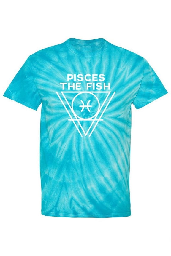 Pisces The Fish Tie-Dye Cyclone Men -Smartprints Designs, Male Large