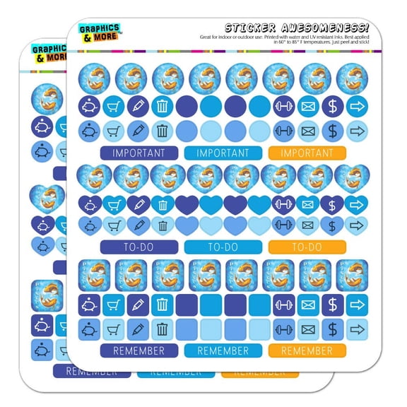 Pisces The Fish Zodiac Horoscope Planner Calendar Scrapbooking Crafting Sticker Set