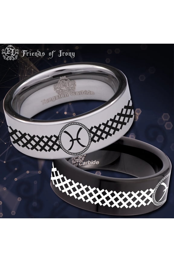 Pisces Tungsten Carbide Ring