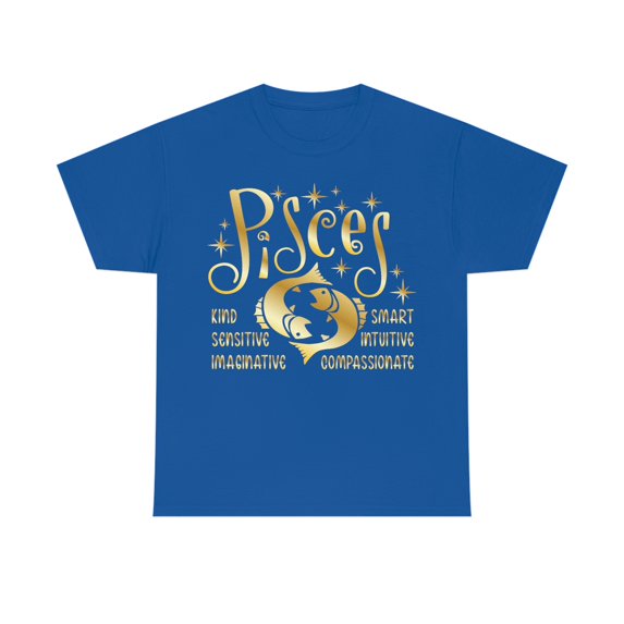 Pisces Zodiac Heavy Cotton Tee