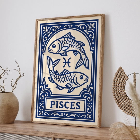 Pisces Zodiac Horoscope Unframed Paper Print