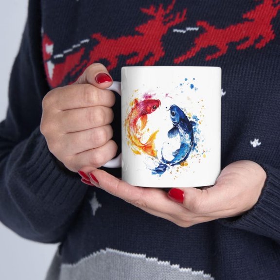 Pisces Zodiac Mug Astrologil Gift, Constellation Coffee Cup.