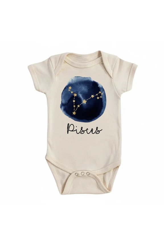 Pisces Zodiac Newborn Baby Bodysuit