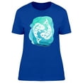 thumbnail image 1 of Pisces Zodiac Ocean Blue T-Shirt Women -Image by Shutterstock, Female Medium, 1 of 2