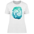 thumbnail image 1 of Pisces Zodiac Ocean Blue T-Shirt Women -Image by Shutterstock, Female XX-Large, 1 of 2