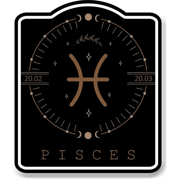 Pisces Zodiac Sign Astrology Horoscope BLACK Aluminum Composite Sign, 15"x18"