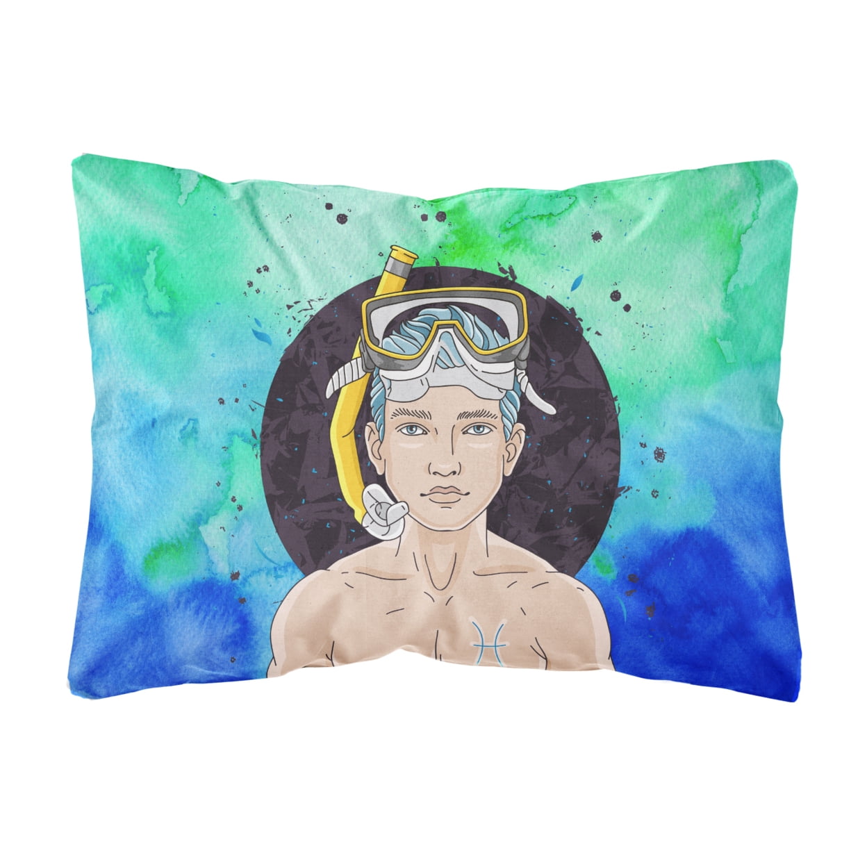 Pisces Zodiac Multicolor Polyester Rectangular Pillow