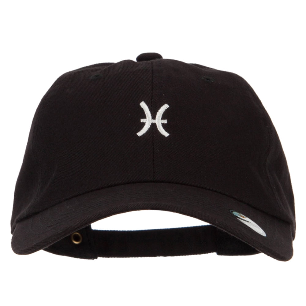 Star Sign Cap Pisces Zodiac Sign Embroidered Unstructured Cap - Black OSFM - Walmart.com