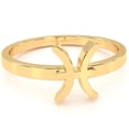 thumbnail image 1 of Pisces Zodiac Sign Ring In Solid 14k Yellow Gold, 1 of 6