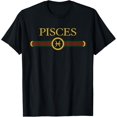thumbnail image 1 of Pisces zodiac Feb March birthday Graphic art Pisces sign T-ShirtBrand clothing, men and women can wear, black, white, gifts., 1 of 4