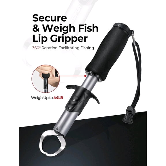 Piscifun 6pc Fishing Tool Kit, Fishing Line Spooler, Stainless Steel Pliers, Fillet Knife, Braid Scissors, Aluminum Fish Gripper, Lanyard, Fishing Gear Gifts for Men Women$$Sport & Recreation Other