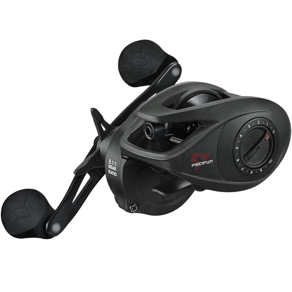 Piscifun Low Profile Baitcasting Reel,Right Hand Retrieve,8.1:1 Gear Ratio,Freshwater Fishing Reel for Bass Fishing