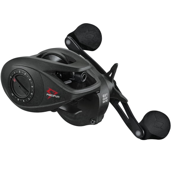 Piscifun Torrent II 200 Baitcasting Reel, 6.6:1/8.1:1 Gear Ratio, 20LB Max Drag, Magnetic Brake Baitcaster Fishing Reel
