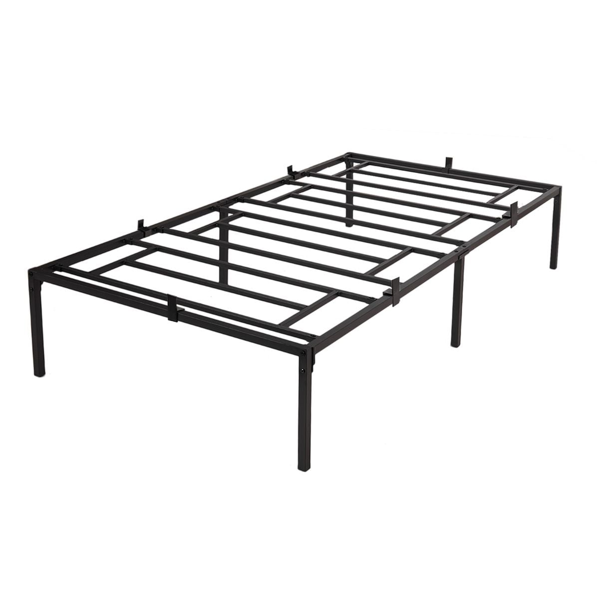 Piscis Metal Platform Bed Frame, Twin Size Bed with 6 Legs Mattress