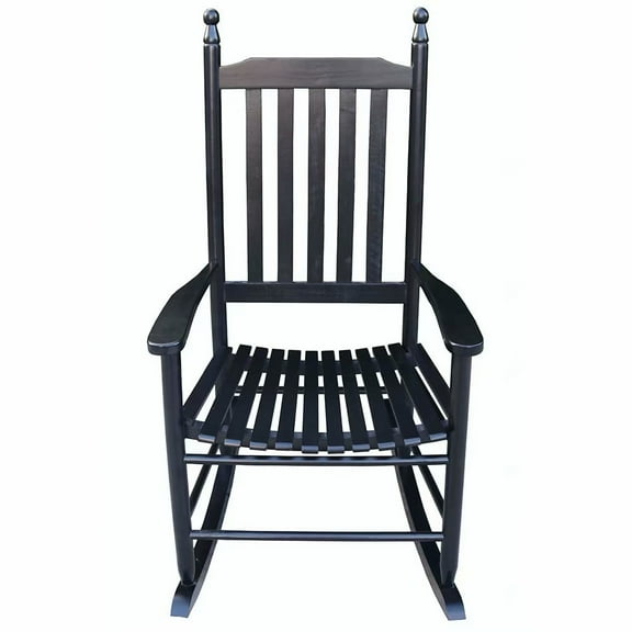 Piscis Outdoor Rocking Chair, Patio Rocking Chair, All-Weather Porch Rocking Chair for Garden Balcony Backyard and Patio, Black
