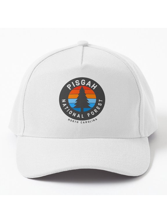 Pisgah National Forest Baseball Hat, North Carolina Vintage Travel Design, Classic Cap