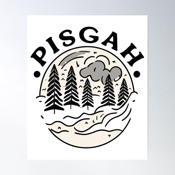 Pisgah National Forest Poster Wall Art, Modern Wall Decor, 24x36 UNFRAMED