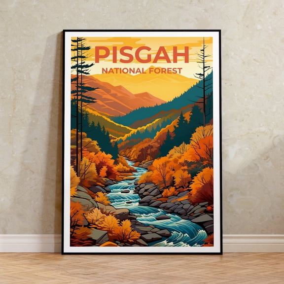 Pisgah North Carolina Appalachian Nature Wall Art Decor Unframed Paper Print