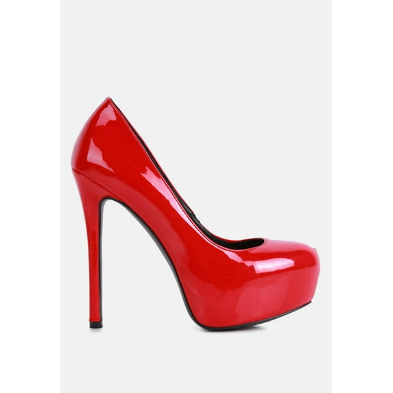 Pismis Patent Faux Leather Stiletto Pumps