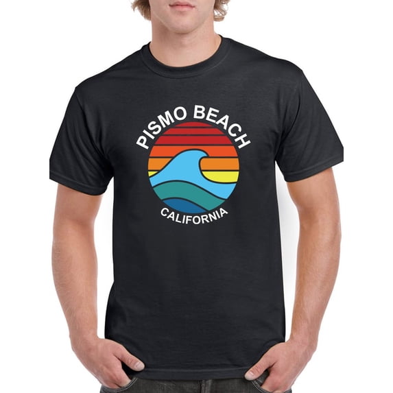 Pismo Beach California Slogan Men T-Shirt, Male Small
