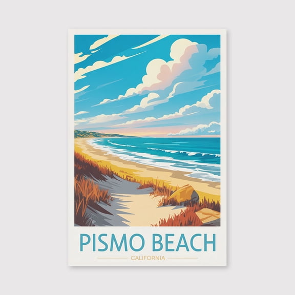 Pismo Beach Travel Print Canvas Wall Art, Pismo Beach Wall Hanging Home decor Pismo Beach Canvas Art, California Art Canvas-1WN814