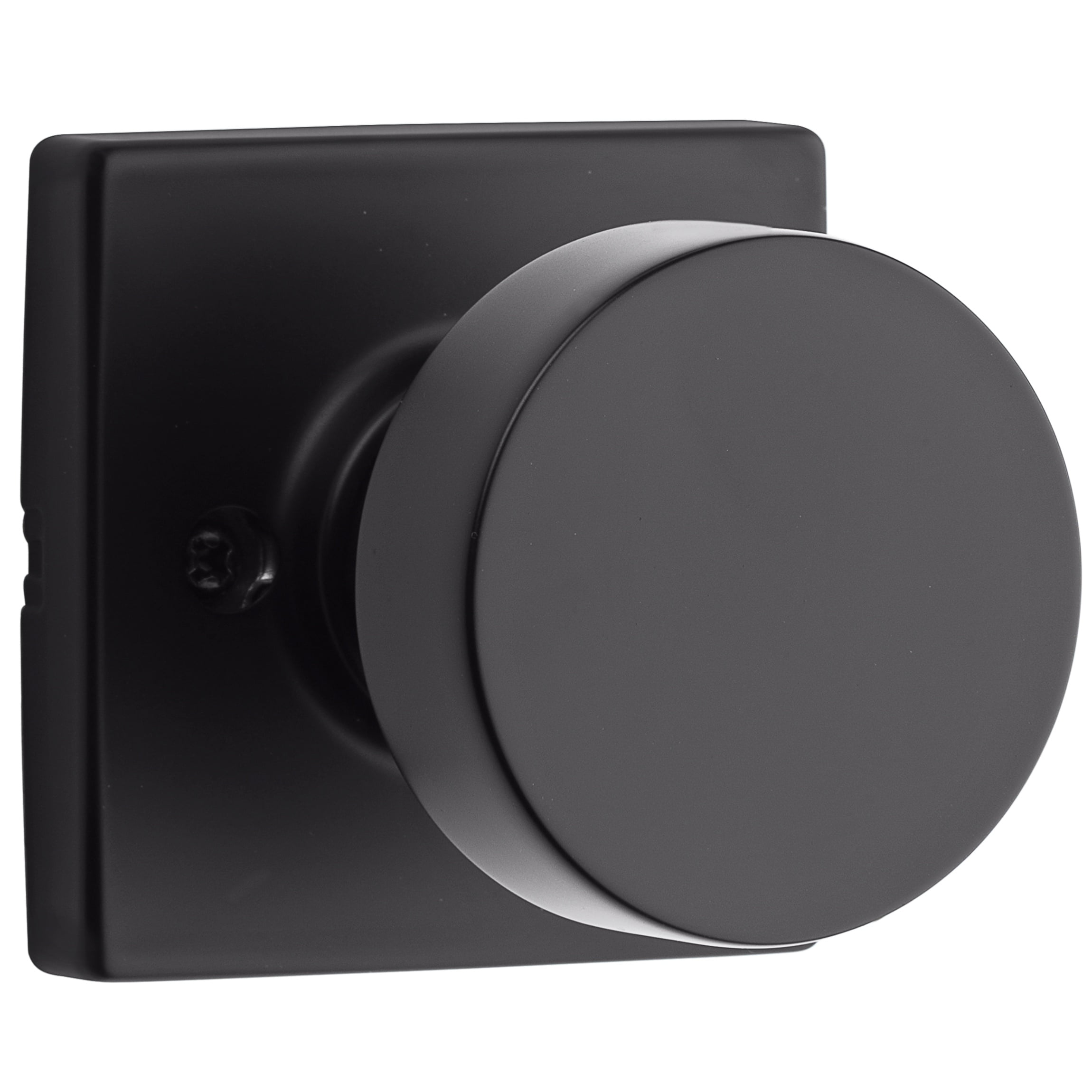 Matte Black Metal Flat Ball Passage Door Knob