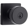 thumbnail image 1 of Pismo Square Keyed Entry Knob featuring SmartKey Security in Matte Black, 1 of 8